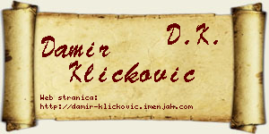 Damir Kličković vizit kartica
